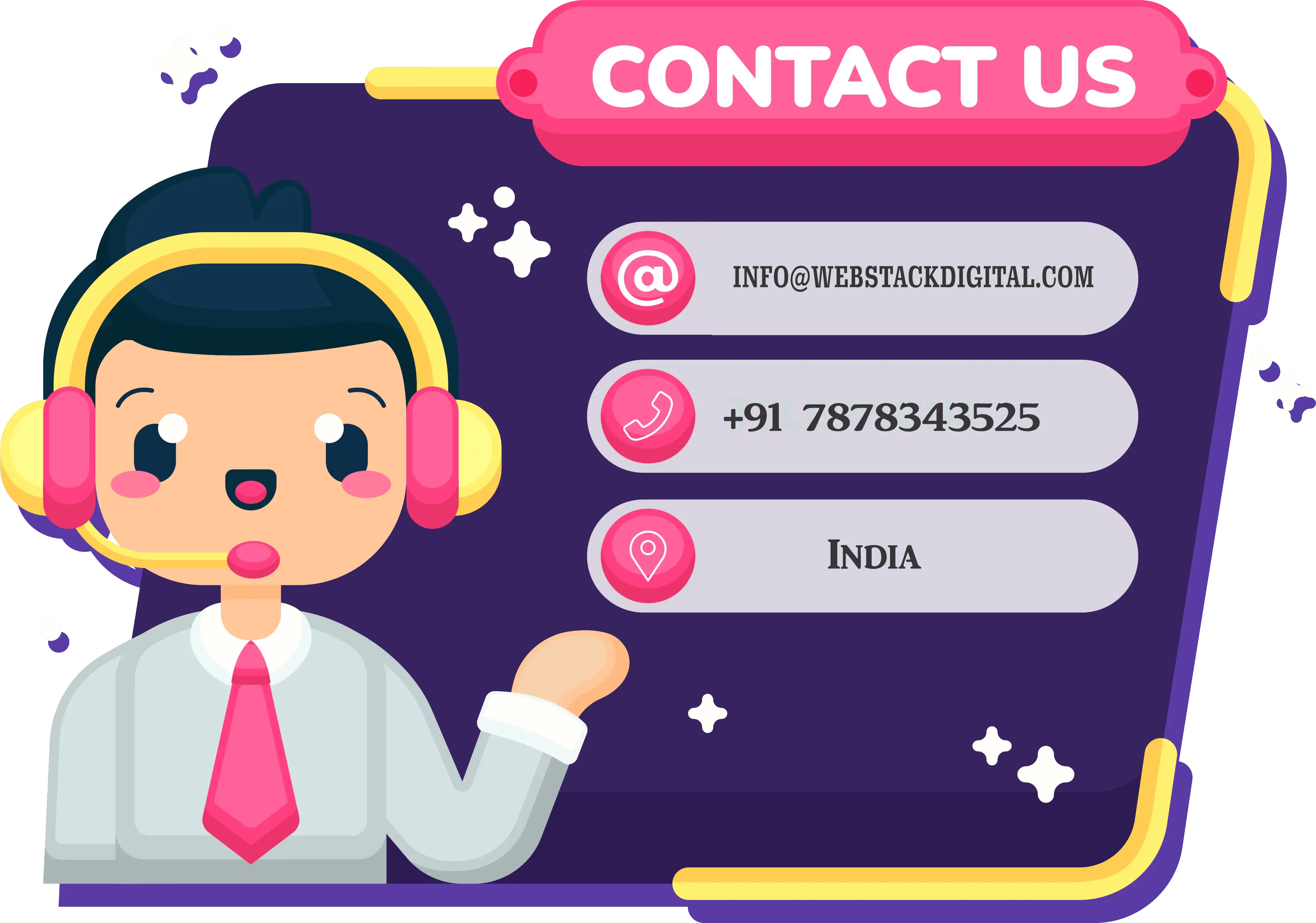 Webstack Digital Contact us Image On Website